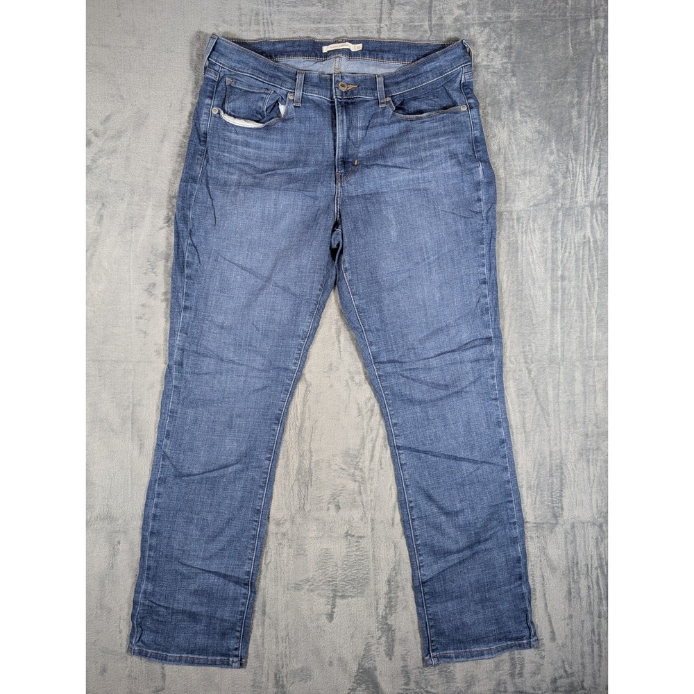 Levi's Classic‎ Straight Leg Jeans Women's Size 12 Medium Wash Stretch Denim